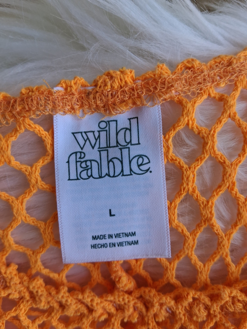 Wild Fable Neon Orange Fishnet Tank Top - Picture 11 of 11